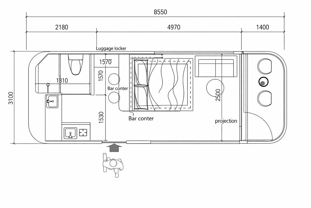 Space Capsule A5 — Scenic Getaway Capsule with Balcony + Bathroom