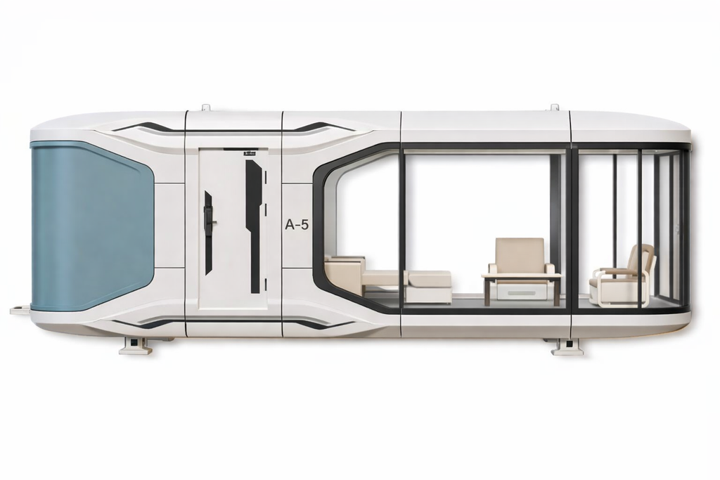 Space Capsule A5 — Scenic Getaway Capsule with Balcony + Bathroom
